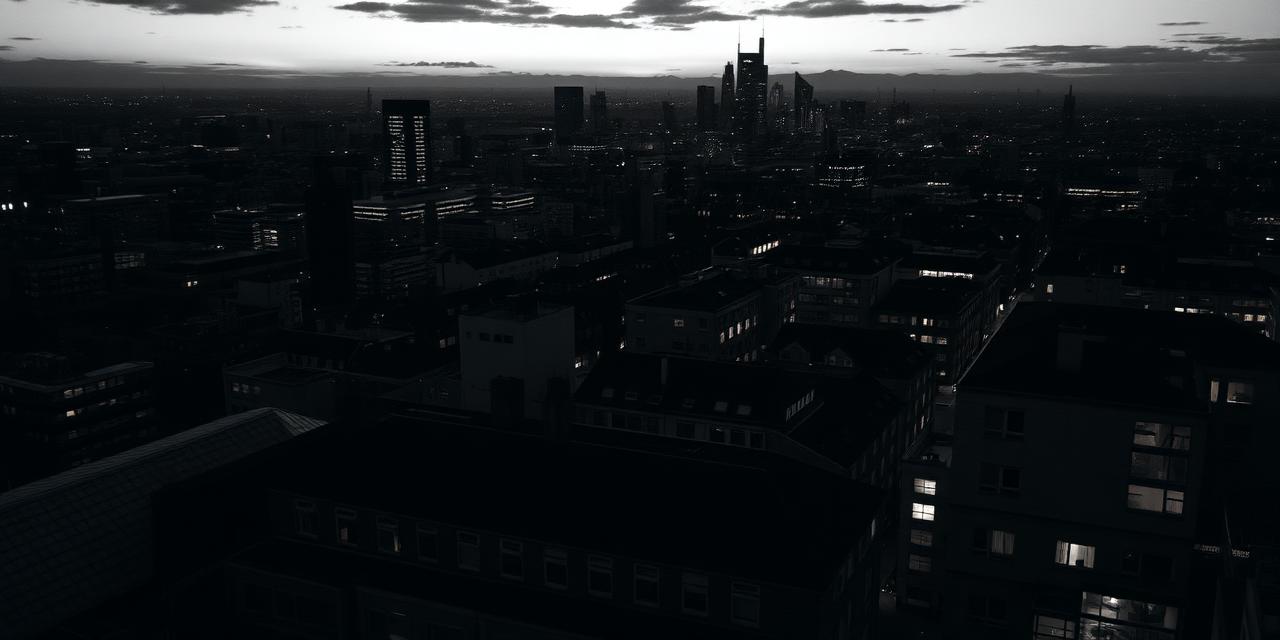 London skyline at dusk